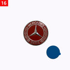 57mm Star Flat Hood Bonnet Logo Mercedes Benz AMG W204 W124 W201 W202 W212 W220 W205 Emblem Badge stickers automobile Accessorie