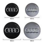 For Audi A8 A5 A6 C5 C6 C7 A7 A1 A3 A4 B5 Q3 Q5 Q7 TT 4pcs 60mm 61mm 68mm 69mm Car Wheel Hub Center Caps Rim Cover Accessories