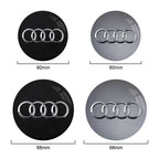 For Audi A8 A5 A6 C5 C6 C7 A7 A1 A3 A4 B5 Q3 Q5 Q7 TT 4pcs 60mm 61mm 68mm 69mm Car Wheel Hub Center Caps Rim Cover Accessories