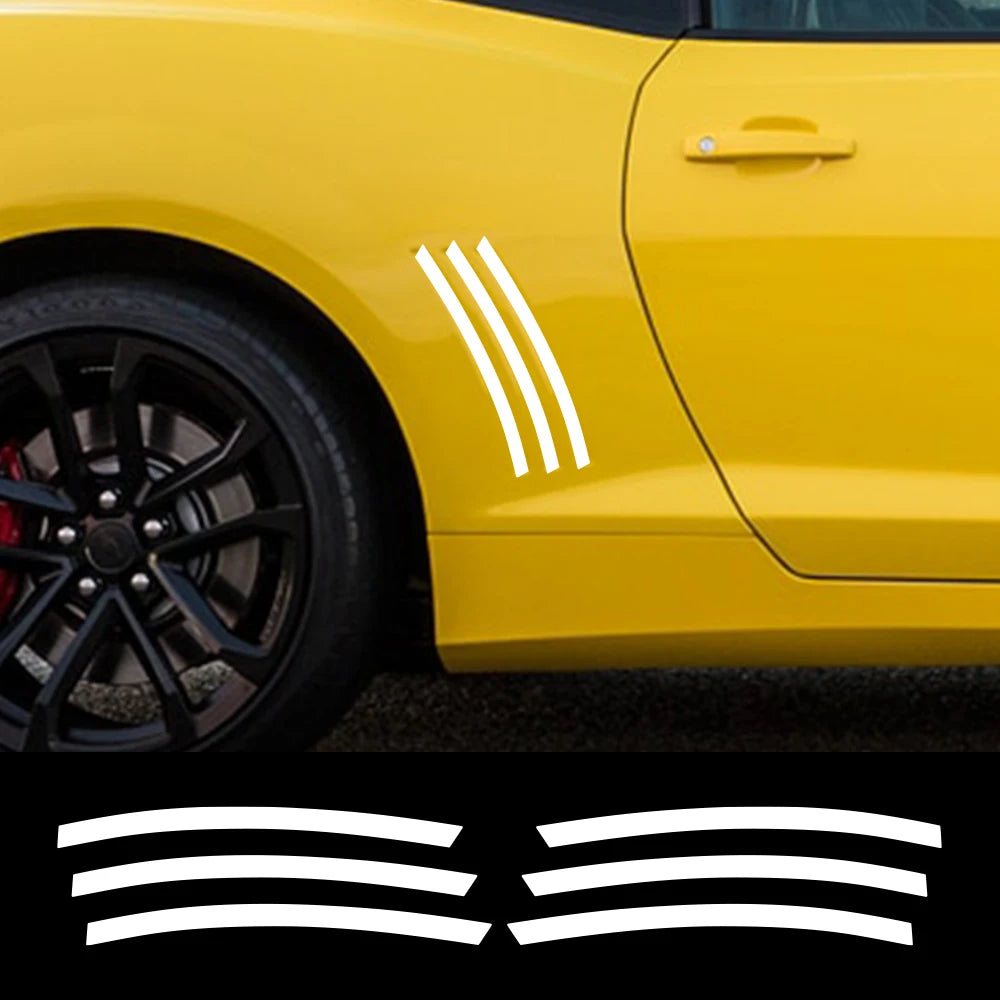 For Chevrolet Camaro ZL1 Z28 RS SS Car Body Stickers Graphics Side Slit Insert Stripes Vinyl Film Decals Tuning Auto Accessories
