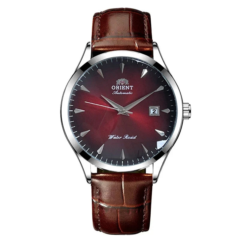 Orient Automatic Men's Watch, Black Dial Stainless Steel Band, Water Resistant Classic Business Wristwatch with Date Display