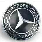 57mm ABS Car Flat Hood Emblem Sticker Front Badge Logo For Mercedes Benz AMG C180 E300 S200 W206 W205 A0008171801 Accessories