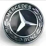 57mm ABS Car Flat Hood Emblem Sticker Front Badge Logo For Mercedes Benz AMG C180 E300 S200 W206 W205 A0008171801 Accessories