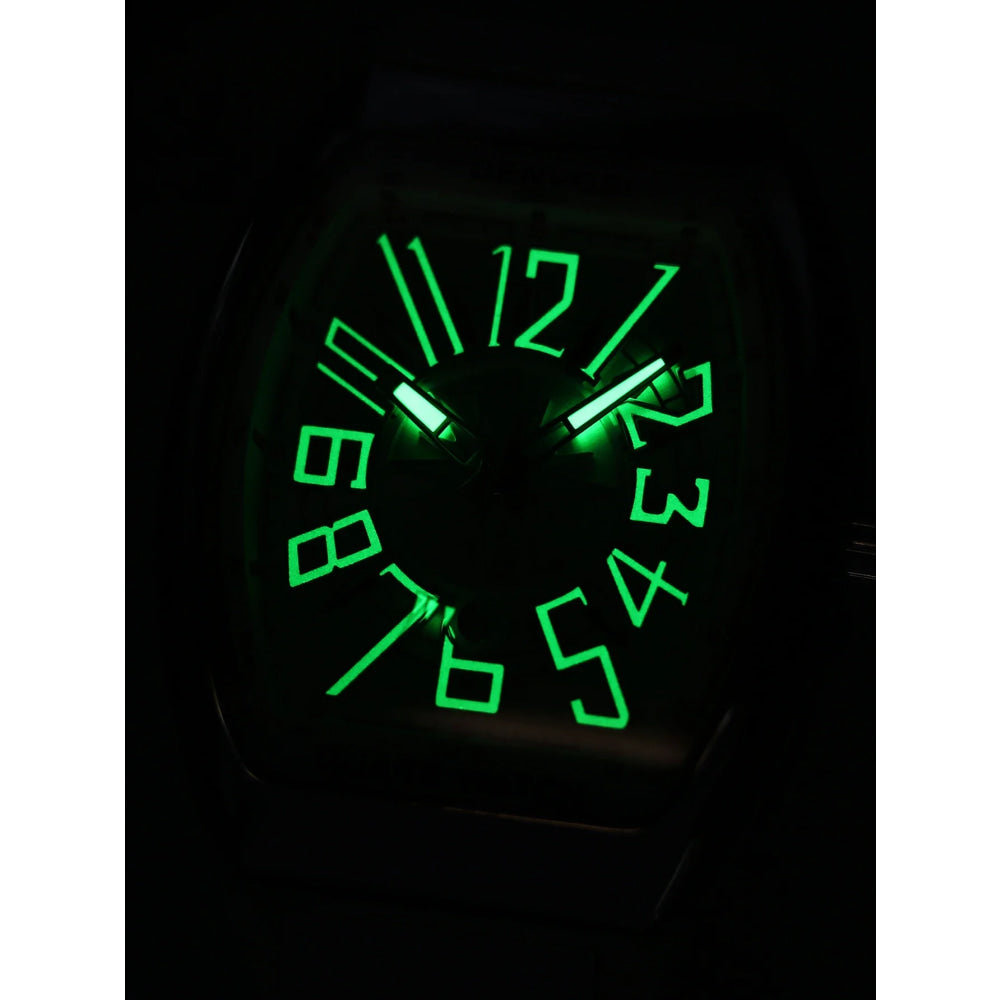 DENVOSI Men's Barrel shaped Watch, Luxury Fluorescent Silicone Strap, Men's Fashion, Leisure, Sports Quartz Watch