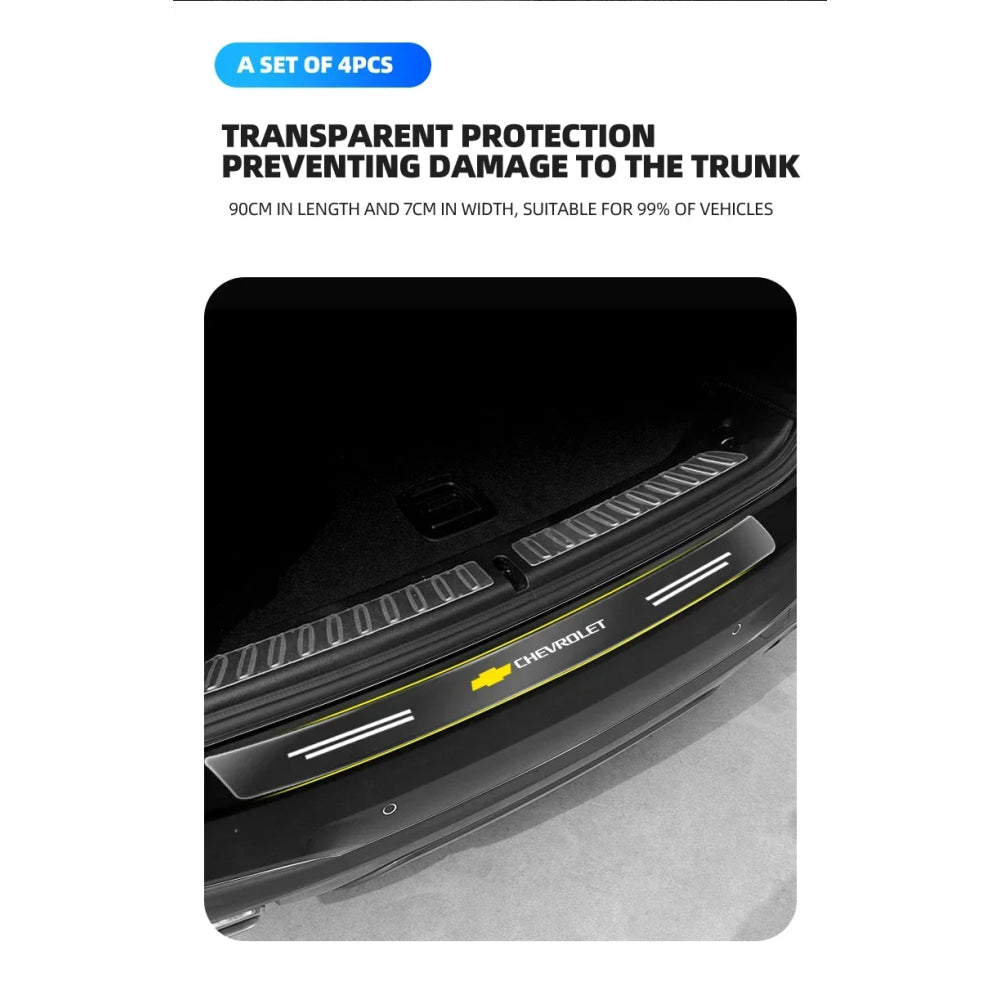 Car Transparent Rear Guard Plate Trunk Sticker For Chevrolet Silverado Impala Malibu Equinox Cruze Camaro Tahoe/Suburban Cavalie