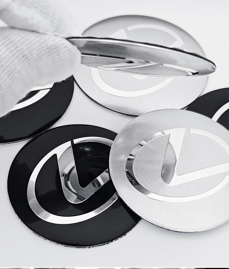 56mm 60mm 65mm Car Wheel Center Emblem Hub Caps Stickers For Lexus RX300 IS200 IS250 ES350 Ct200h UX250h NX300h RX350 ES300h LBX
