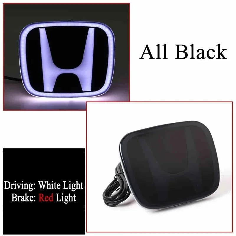 For Honda Accord Civic Odyssey CRV Inspire Amaze Vezel PMMA LED Car Emblem Sticker Front Rear Trunk Light Badge Accessories