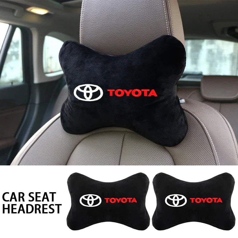 Car exterior annual inspection stickers For Toyota Car Set Car Head Neck Rest Pillow Auto Seat belt Pads Headrest cover