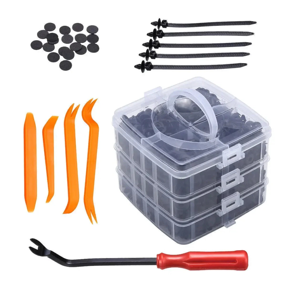 750 Pcs Car Retainer Clips Auto Fasteners Push Trim Clips Pin Rivet Bumper Kit Accessories