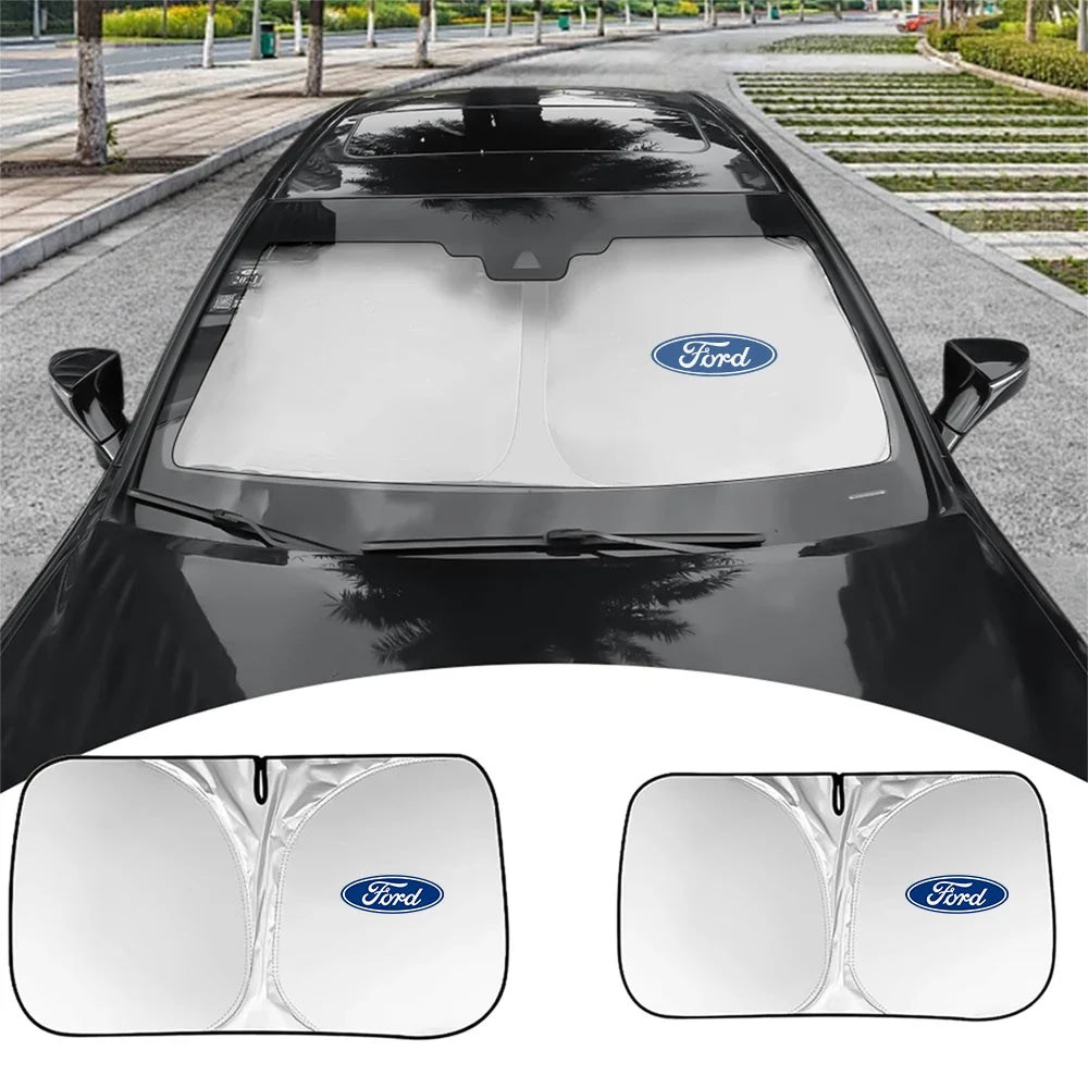 Car Folding Windshield Sunshade Sun Visor Cover UV Protection For Ford Focus Fiesta Kuga Mustang Mondeo Accessories Wheel hub