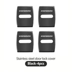 4Pcs Zinc Alloy  Car Door Lock Buckle Protection Cover Anti-Collision Shock Absorbing Cushion Stickers For BMW G80 G06 G07 G42 G