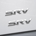 Zinc Alloy For SRV Letter Logo RAV4 Prius Hilux Pick-Up Vigo Revo Prado C-HR Car Trunk 3D Metal Emblem Rear Body Badge Sticker