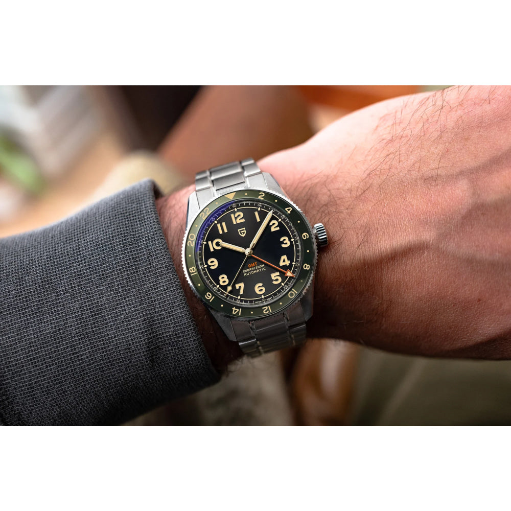 PAGANI DESIGN PD1784 Men’s GMT Automatic Mechanical Watch DG5833 Stainless Steel Sapphire Crystal Waterproof Local Delivery