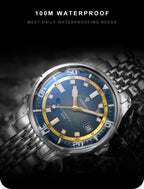 CADISEN Automatic Mechanical Watch Man Silver Business Casual Waterproof Watch Japan MIYOTA 8215 Movement Luminous Men's Watch