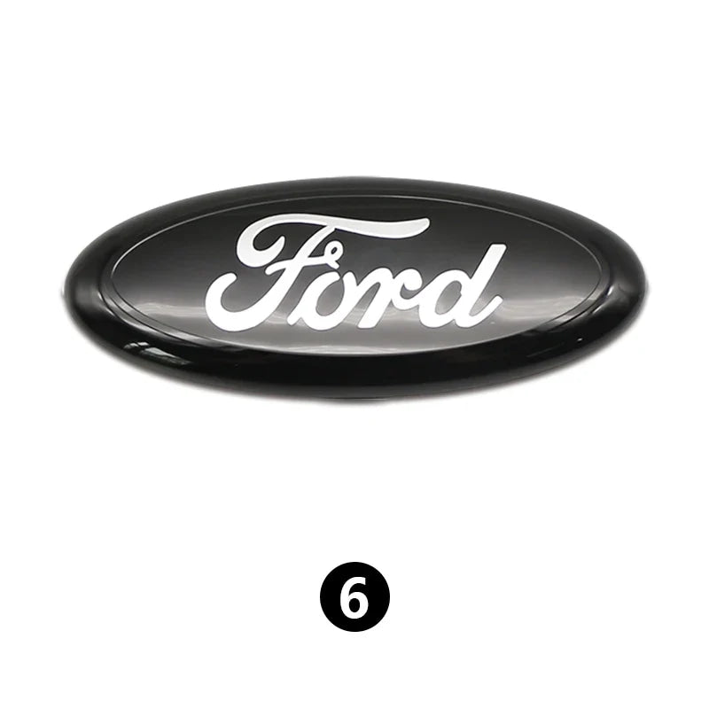 Ford Metal All Sizes Logo For Focus Mondeo Edge Ecosport Fiesta Fusion Rear Trunk Emblem Metal Cover Sticker Badge Classic Blue