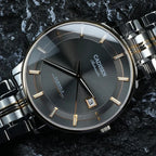 CADISEN Automatic Mechanical Ultra-thin Wriswatch MIYOTA 9015 Top Brand Luxury Curved Single-dome Sapphire Crystal Watch Man