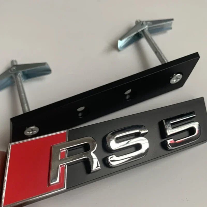 1Pc Audi Car Grill Badge Front Emblem for Audi Sticker S5 S6 S7 S8 RS3 RS4 RS5 RS6 RS7 RS8 SQ3 SQ5 Auto Modification Accessories