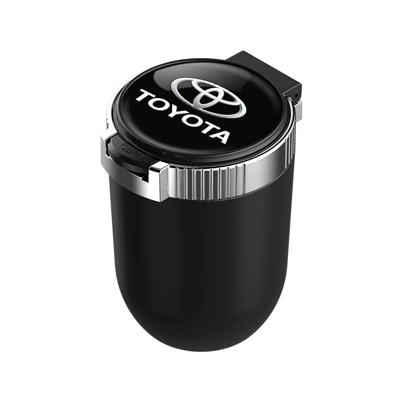 Car interior sticker Automotive LED ashtray garbage storage cup For Toyota Hilux Crown TRD chr Corolla Camry rav4 Yaris
