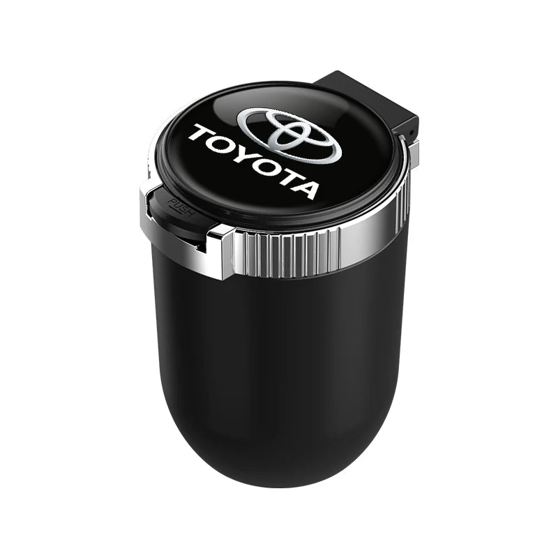 Car interior sticker Automotive LED ashtray garbage storage cup For Toyota Hilux Crown TRD chr Corolla Camry rav4 Yaris