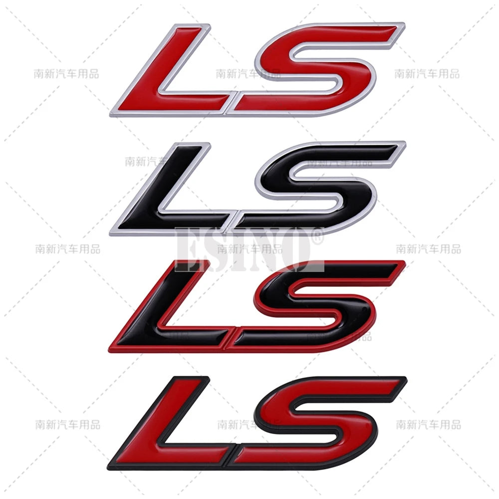 Car Styling 3D LS Car Metal Alloy Rear Trunk Fender Adhesive Badge Body Tailgate Displaceme Emblem For Cadillac CTS Escalade