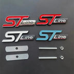 3D Metal ST Line Logo Car Front Grill Emblem Sticker Trunk Badge For Ford Kuga MK3 MK4 S Max Focus Puma Fiesta Accessories