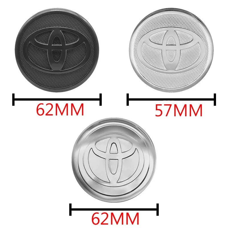 4Pcs 62mm 57mm Car Wheel Center Hub Caps Cover Badge Accessories For Toyota Prado Yaris Hilux Verso Fortuner Supra Corolla Camry