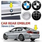1pcs 78mm 51141970248 Car Emblem Reartrunk Logo Badge Styling Accessories for BMW E66 E53 X5 E46 E39 E38 E90 E60 E36 F30 F20 F10