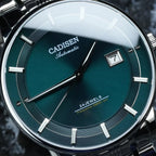 CADISEN Automatic Mechanical Ultra-thin Wriswatch MIYOTA 9015 Top Brand Luxury Curved Single-dome Sapphire Crystal Watch Man