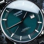 CADISEN Automatic Mechanical Ultra-thin Wriswatch MIYOTA 9015 Top Brand Luxury Curved Single-dome Sapphire Crystal Watch Man