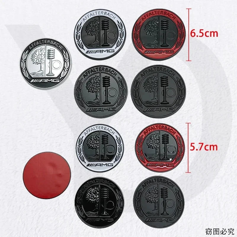 45mm 55mm 65Alloy Car Emblem Sticker Decoration for Mercedes Benz AMG C180 W205 G500 W210 W211 CLA CLK CLS GLA Rear Trunk Badge