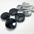 4 pieces 75MM Integrated Black or Silver Star Logo Mercedes Benz Amg C177 W218 Class Wheel Rims Center Hub Caps Auto Accessories