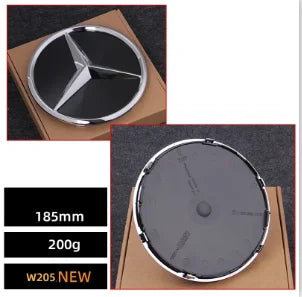 Car Front Grille Emblem Star Badge  Logo Chrome black Silver 3D Mirror Mercedes Benz W205 W204 W253 W213 W206 W166 gle VVVglc