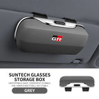 Car Eyewear Case Box Sunglasses Holder Sun Visor Storage Protective Frame Box Glasses Clip For Toyota GR Sport Rav4 Yaris Camry