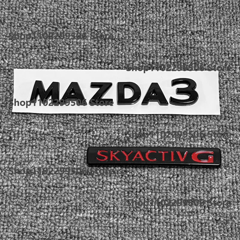 glossy black ABS Car Front Grille Eemblem Rear Trunk Badge Replace stickers  SKYACTIV  GX For 2019-2025 Mazda 3 Logo Accessories