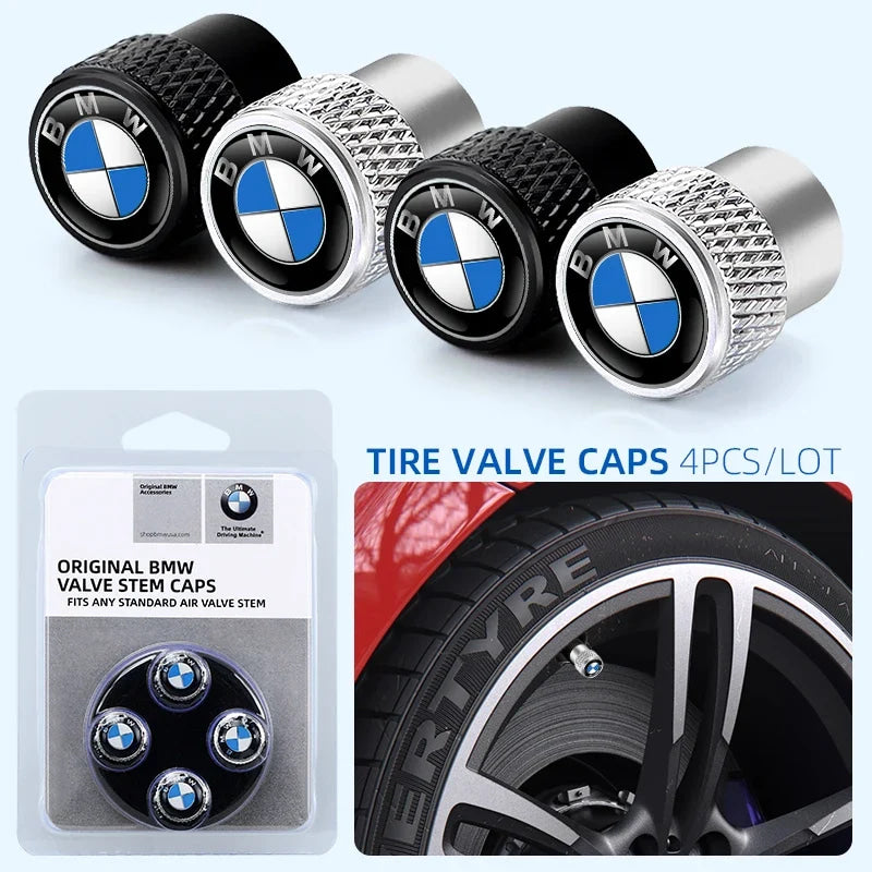 QMM-8685 Car Aluminum Wheel Tire Valve Stem Caps Airtight Covers For BMW M 50th Anniversary Celebration E46 E90 E60 F30 E39 E36