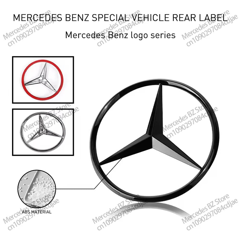 3D ABS Rear Star Logo Car Trunk Emblem For Mercedes Benz AMG W203 W204 W205 W212 W213 X253 X156 W166 W167 W176 W177 W223 W117