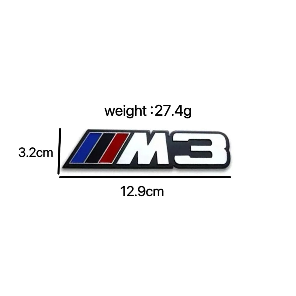 3D Aluminum Car Badge Emblem Sticker For BMW M Power M3 M5 G30 F30 F31 E36 E87 E60 E46 E91 X1 X3 X5 E53 Auto-Styling Accessories