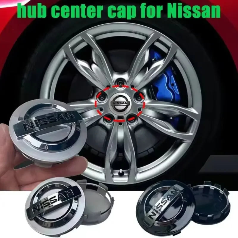 4Pcs 54/60mm Car Wheel Center Hub Caps Cover For Nissan Qashqai Juke Pulsar Sentra Altima Patrol Micra Replacement Accessorie