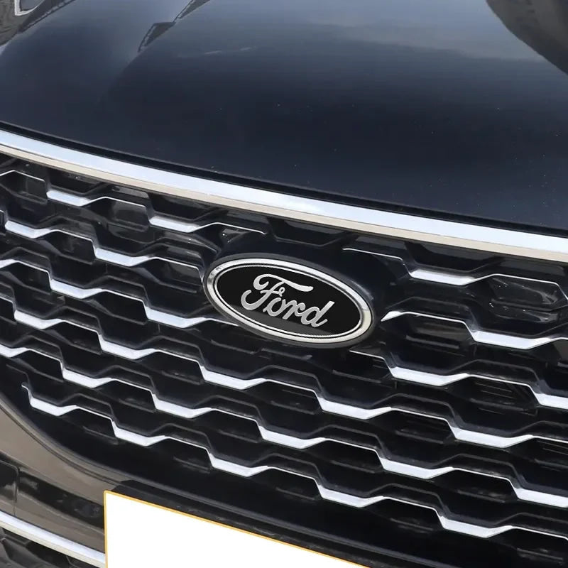 Car Front Grille Emblem Rear Trunk Logo Badge For Ford Fiesta Focus 2 3 Mondeo Edge Ranger Fusion Kuga S-MAX Transit Accessories