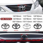 3D Car logo series Front Head Grill Hood Bonnet Emblem Rear Tail Bumper Trunk Badge For Toyota Corolla Camry RAV4 Hilux Yaris