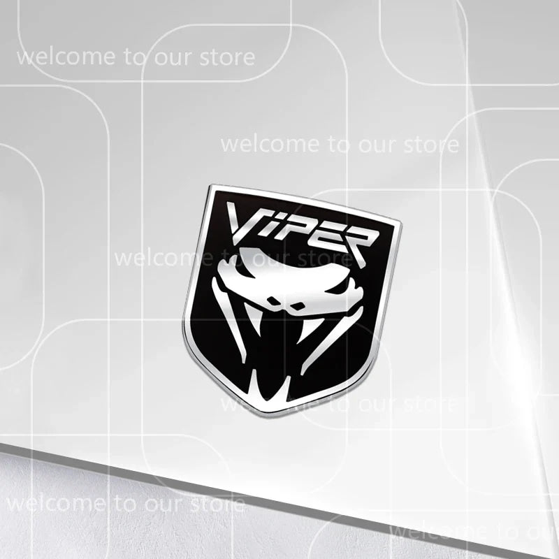 3D VIPER Car Sticker Front Grille Zinc Alloy Emblem For Charger Journey Durango Caliber Body Accessories Rear Trunk Badge Decal