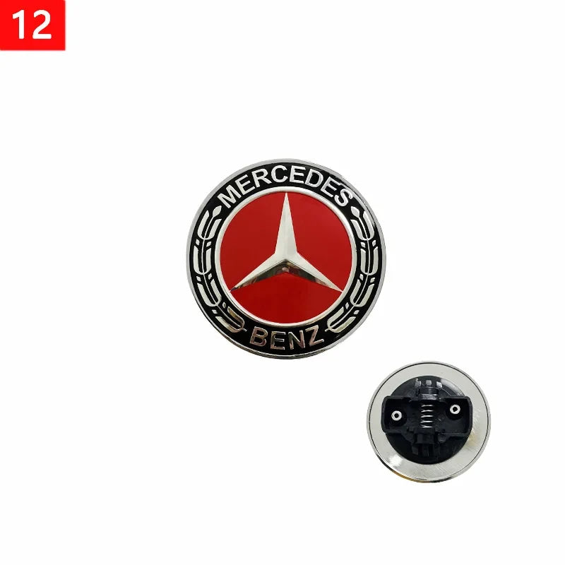 1pcs 56mm Car Aluminum Hood Emblem Front Badge Modification Accessories for Mercedes Benz C-Class E-Class W204 W205 W213 W214