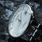 CADISEN Automatic Mechanical Ultra-thin Wriswatch MIYOTA 9015 Top Brand Luxury Curved Single-dome Sapphire Crystal Watch Man