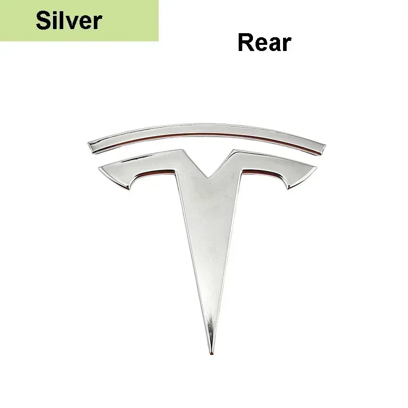 CAR Tesla Model 3 Mode Y Zinc Alloy Car Front Hood Logo Sticker Styling Auto Body Rear Trunk Emblem with Radian Accessories