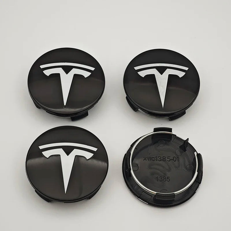 4Pcs 56mm ABS Tesla Wheel Center Hub Cap Emblem Logo Car Rims Cover Hubcap For Tesla Model 3 Y X S Original Badge Accessories