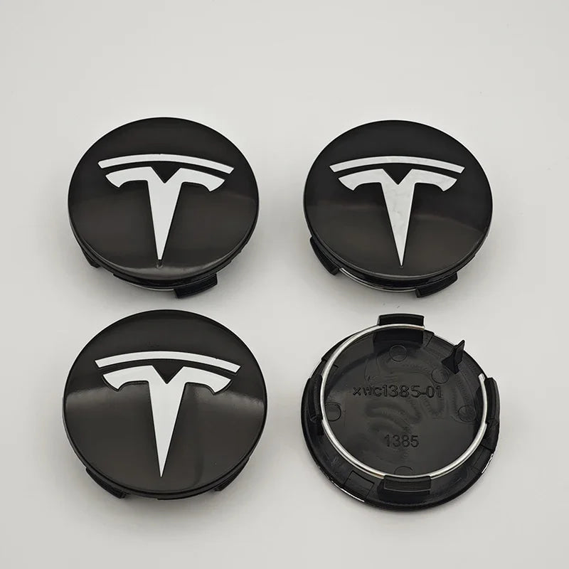 4Pcs 56mm ABS Tesla Wheel Center Hub Cap Emblem Logo Car Rims Cover Hubcap For Tesla Model 3 Y X S Original Badge Accessories