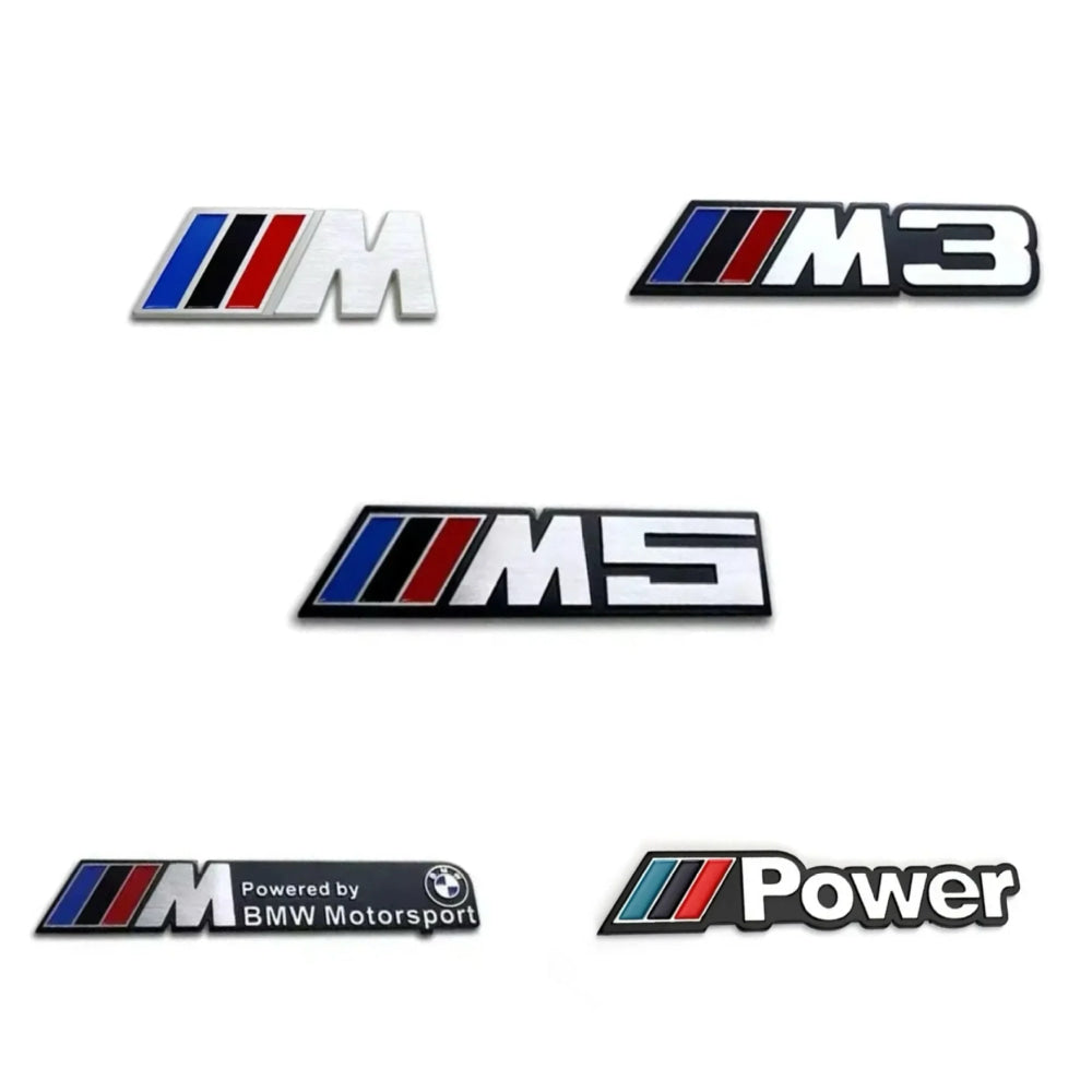 3D Aluminum Car Badge Emblem Sticker For BMW M Power M3 M5 G30 F30 F31 E36 E87 E60 E46 E91 X1 X3 X5 E53 Auto-Styling Accessories