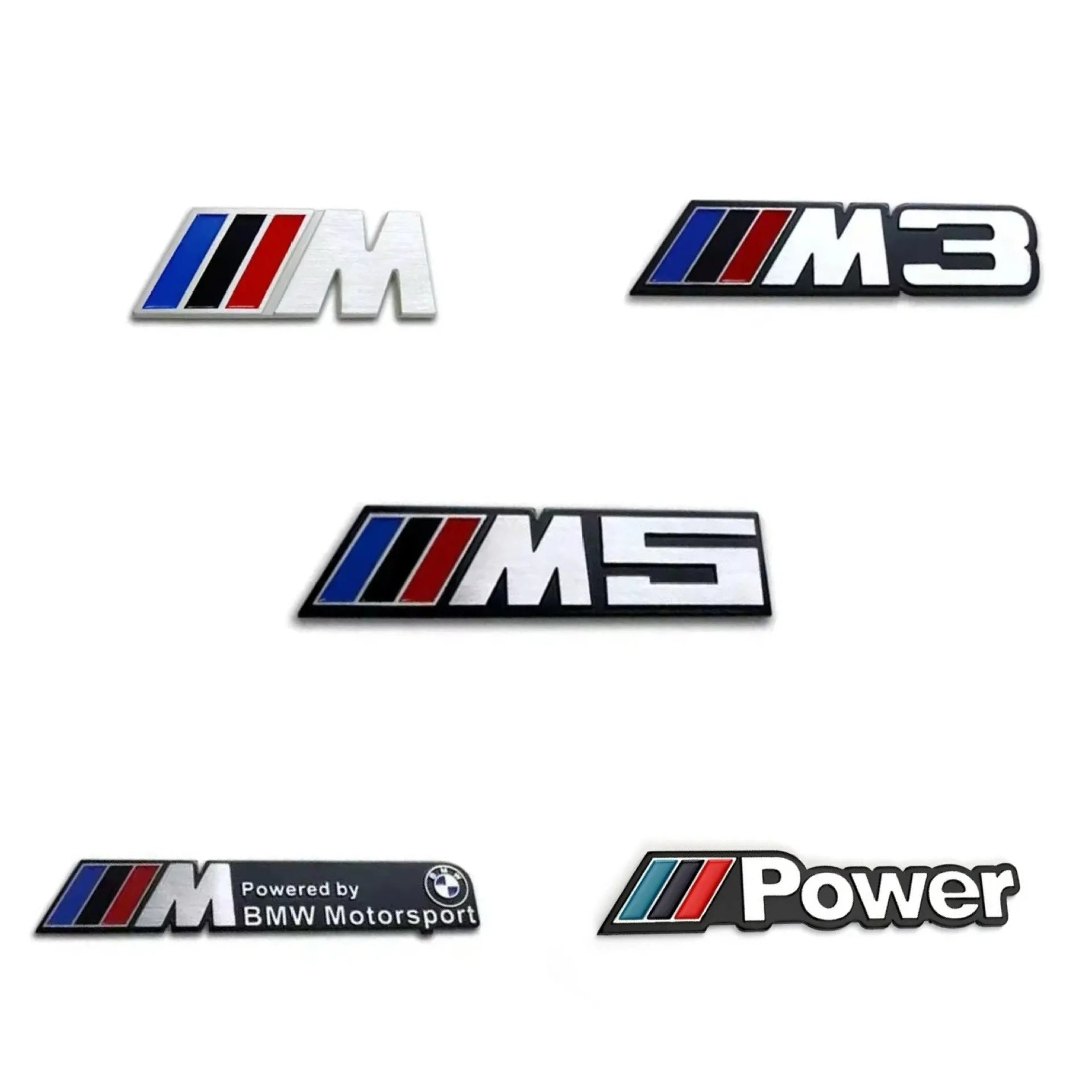 3D Aluminum Car Badge Emblem Sticker For BMW M Power M3 M5 G30 F30 F31 E36 E87 E60 E46 E91 X1 X3 X5 E53 Auto-Styling Accessories