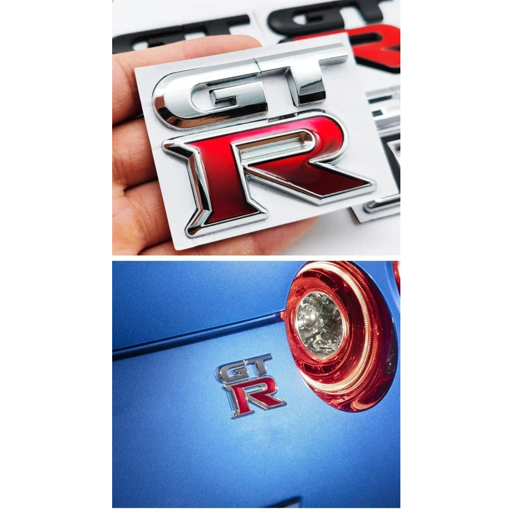 1pcs GTR Car Logo Emblem Metal Stickers R GT Decals Badge Labeling for Nissan Nismo GT-R, R32, R33, R34, R35, 370Z Accessories
