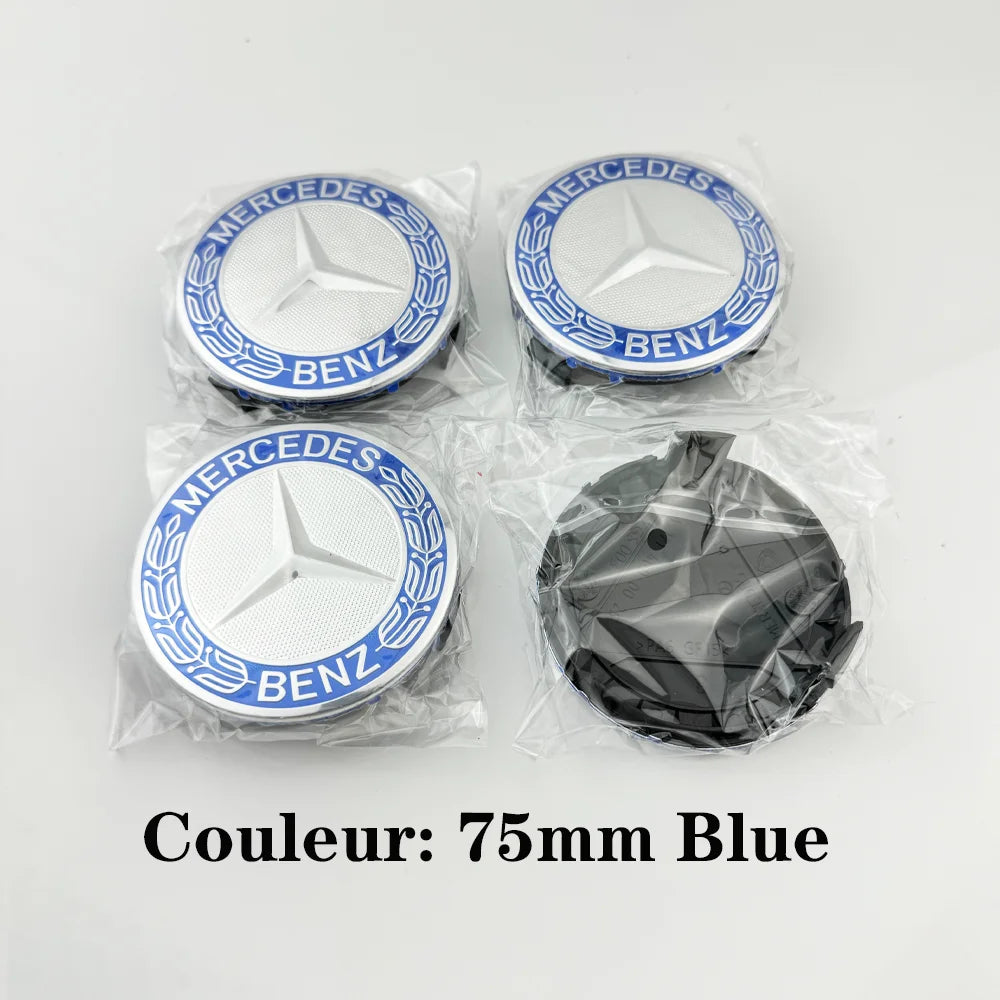 Car silver Red 4pcs 75mm Wheel Center Hub Caps 4Pcs For Mercedes Benz AMG A0004000900 W212 W205 W204 W211 W213 Accessories